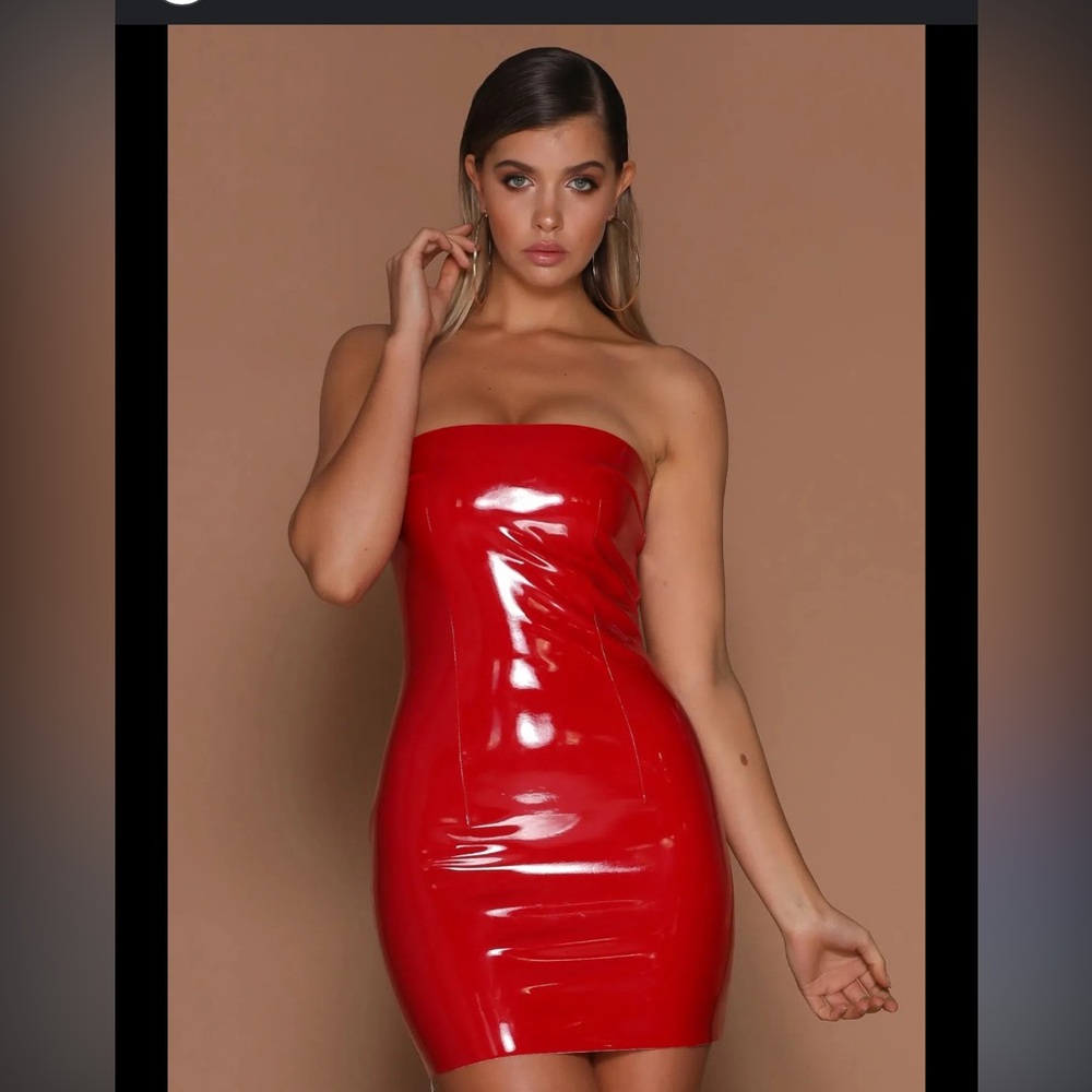 Meshki Saskia mini dress as worn by Hailey Bieber